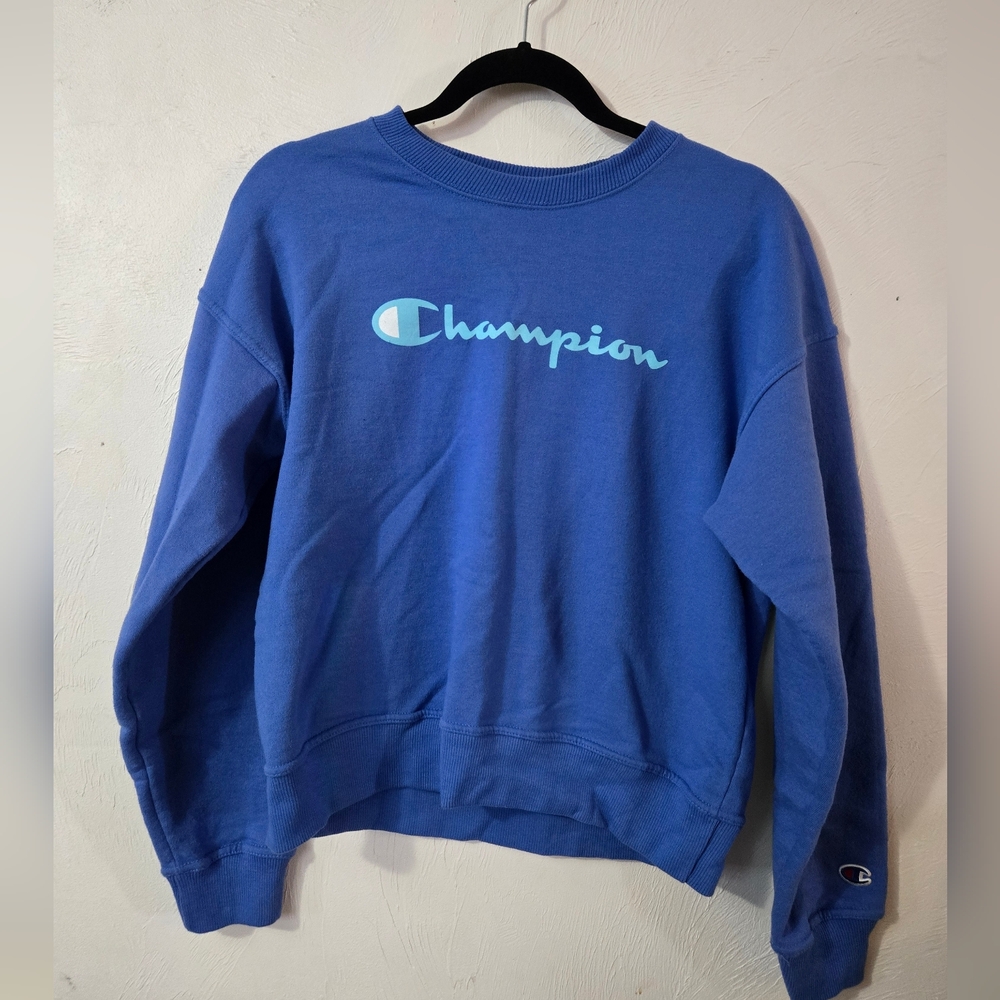 Champion Blue Logo Crewneck Sweatshirt
